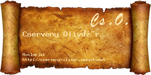 Cserveny Olivér névjegykártya