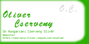 oliver cserveny business card